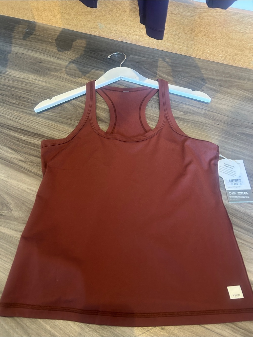 Vuori Rust Brown Racerback Tank